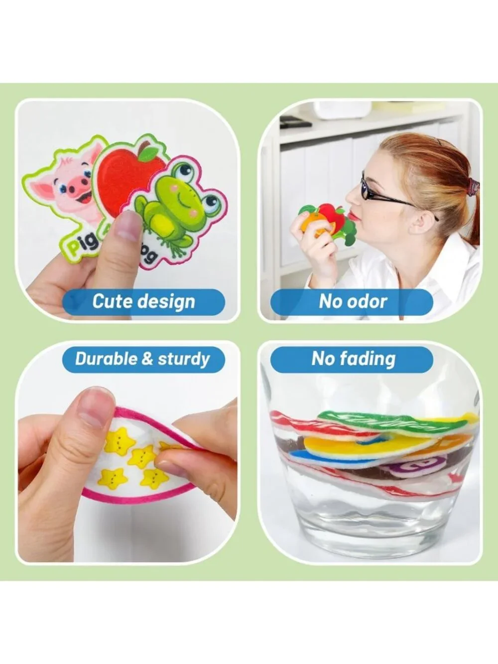 Felt Learning Set: Alphabet, Numbers, Fruits, Vegetables & Community Helpers for